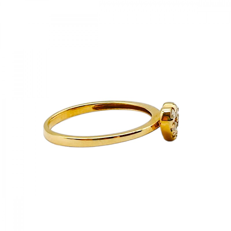 Anillo Corazón-Oro 18k-Piedra Zirconia-AN9512 conpiedra