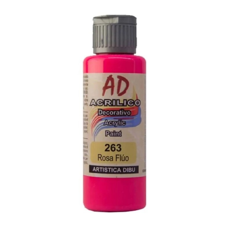 Acrílico Decorativo Ad 60 Ml Rosa Fluo #Acrílico Decorativo Ad 60 Ml Rosa Fluo