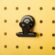 Clip magnético metálico multiuso para panel perforado pegboard Negro