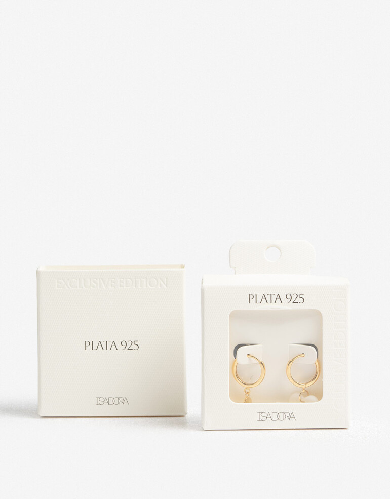 Aros Argollas Metal Argollas Asimétricas Plata 925 - Dorado