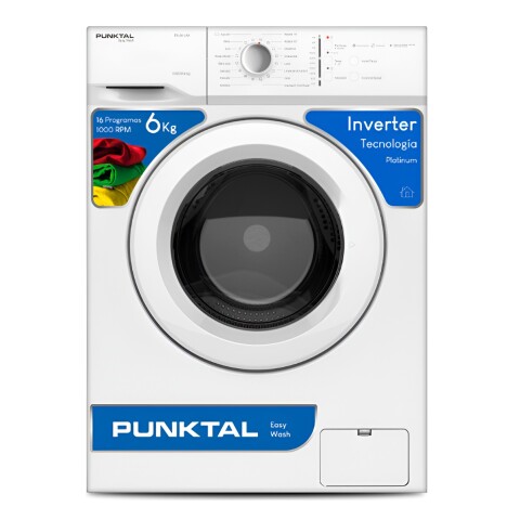 Lavarropas Punktal Carga Frontal 6kg Tecnología Inverter Blanco Lavarropas Punktal Carga Frontal 6kg Tecnología Inverter Blanco