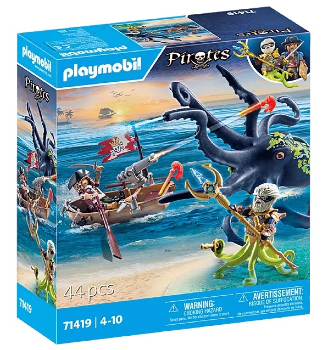 Juego Playmobil Batalla con Pulpo Gigante 