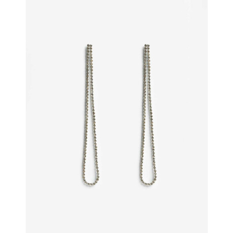 Aros Colgantes Largos Strass Cristal