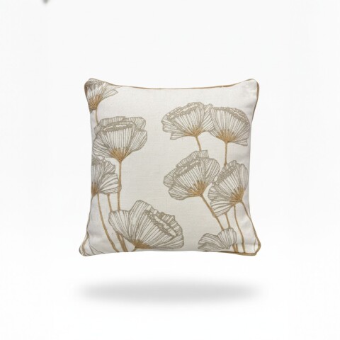 COJIN CUAD BLANCO C/DIS FLOR 45X45CM Unica