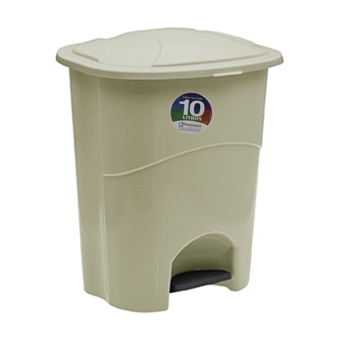Tacho Papelera Con Pedal 10 Litros Paramount - Beige 