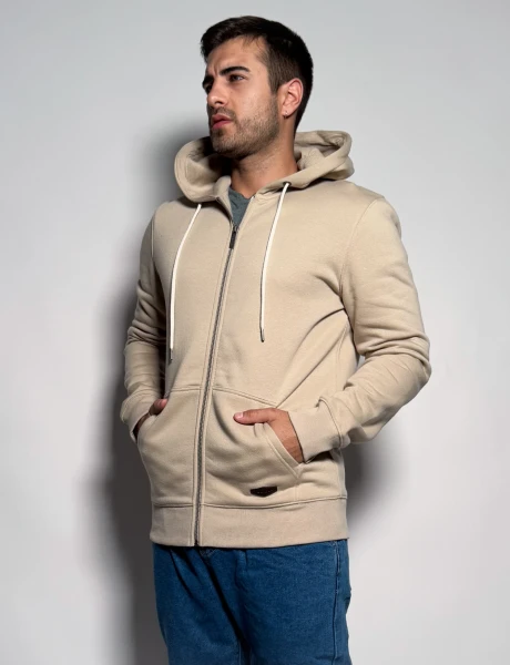 Campera de felpa con capucha Anantol Beige