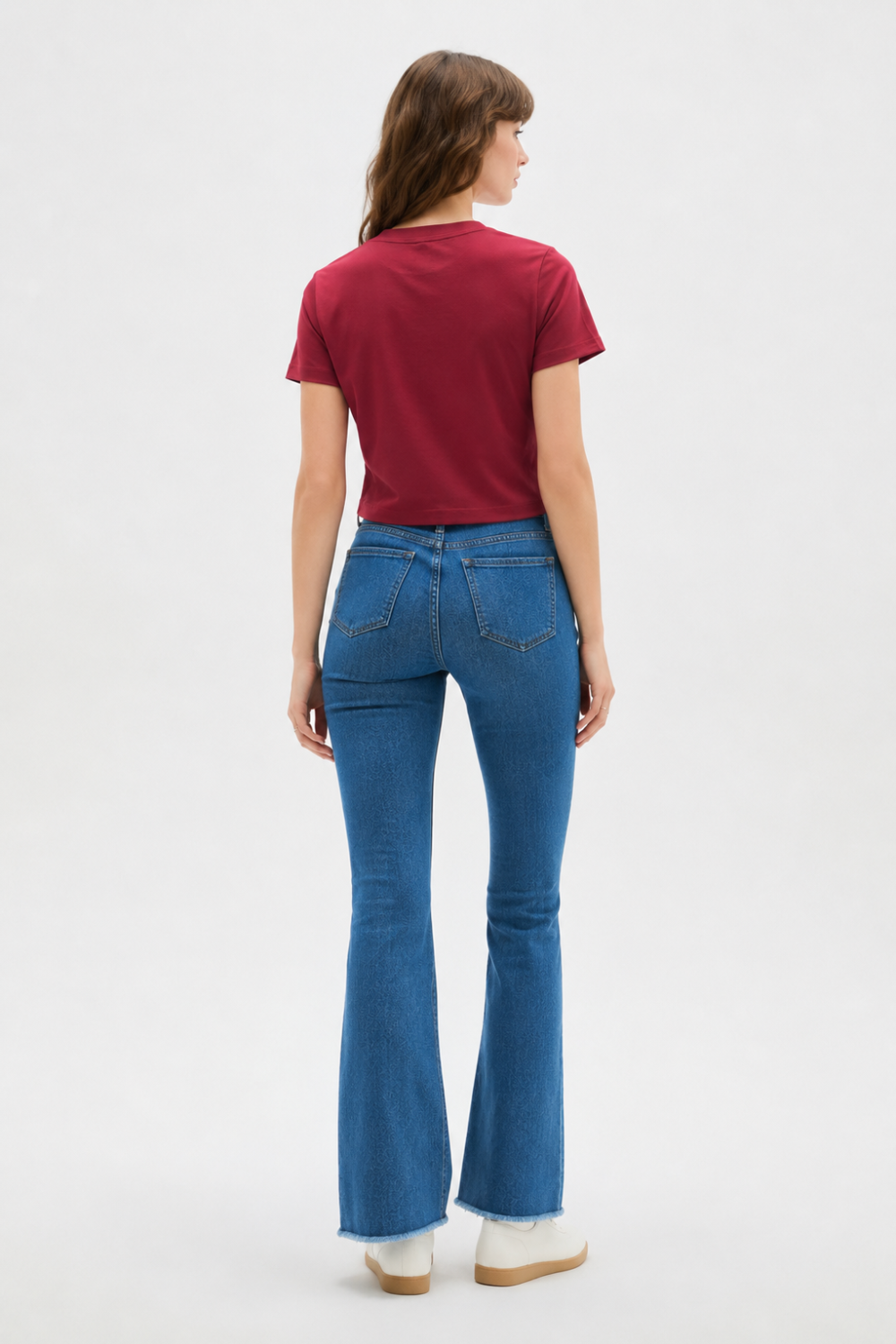 Remera Flored Bordeaux