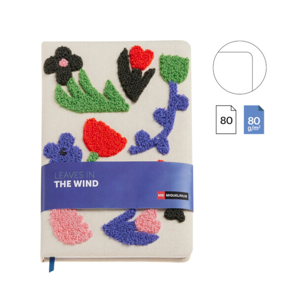 Cuaderno A5 bordado - MiquelRius Hoja lisa