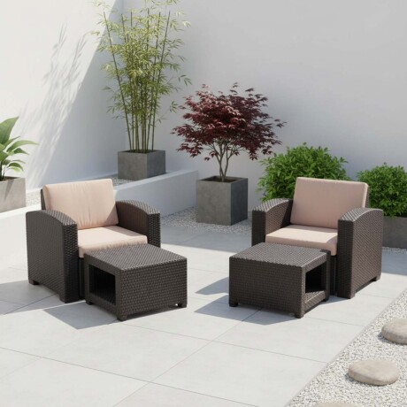 SET DE TERRAZA POLIPROPILENO MARRON PHUKET