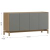 Aparador Barcelona 4 Puertas 1 Cajon 2155vz Aparador Barcelona 4 Puertas 1 Cajon 2155vz