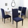 Set 6 fundas para silla cubre asientos elastizada lisa Azul
