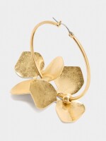 Aros Con Flor dorado