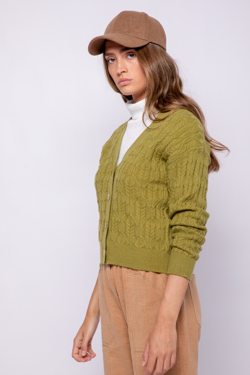 CARDIGAN BRIO Verde Musgo