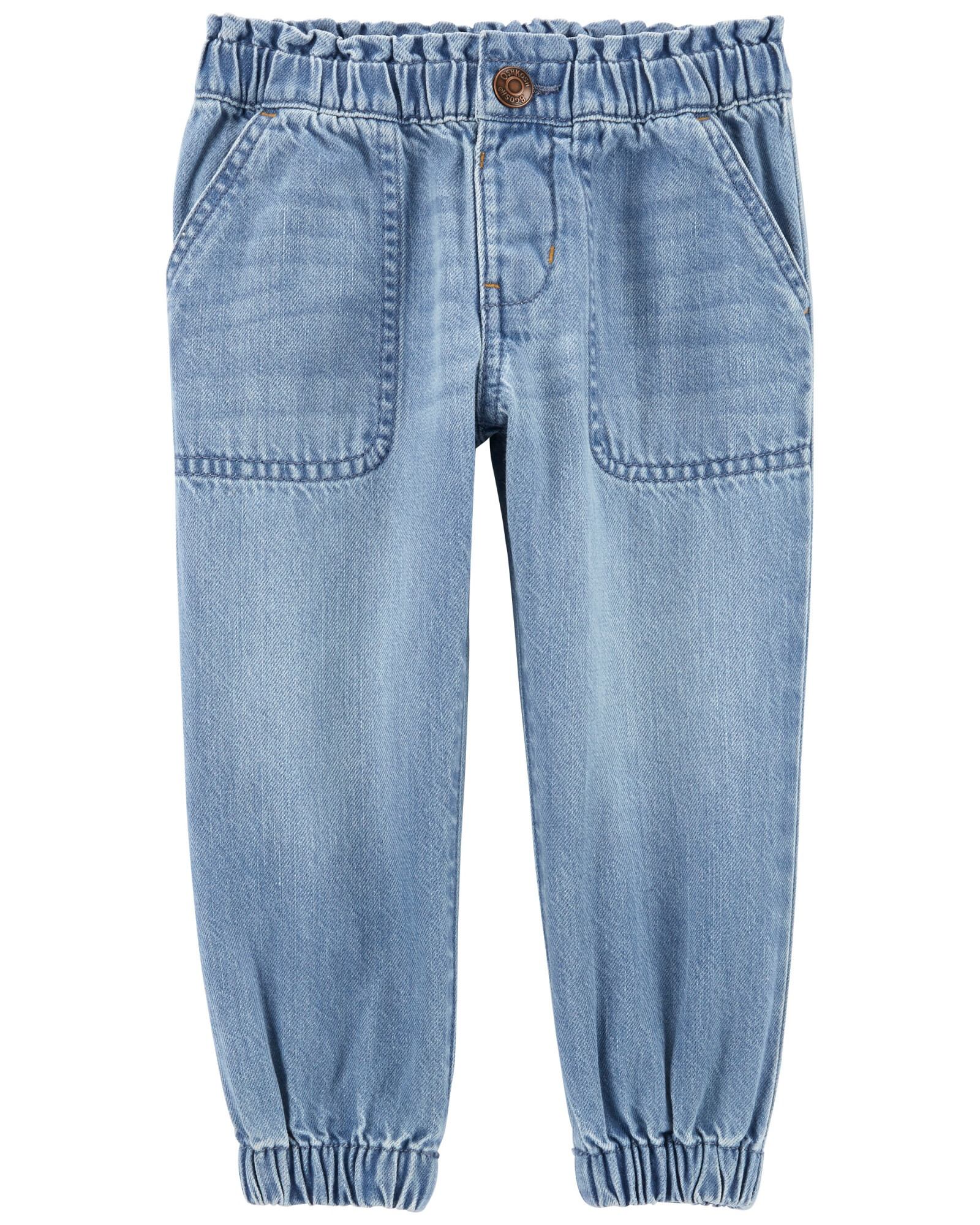 Pantalón de jean ajuste relajado. Talles 2-5T Sin color