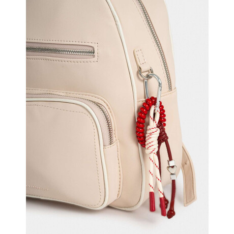 Mochila Cuerina Azul Blanco Crudo