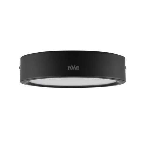 Plafón LED redondo 18W negro, luz neutra Ø200mm NV2125