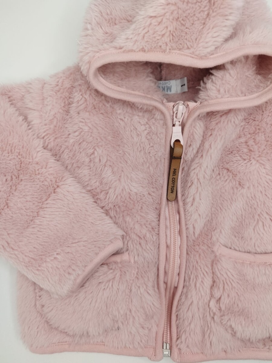 Campera sherpa bebé rosado 