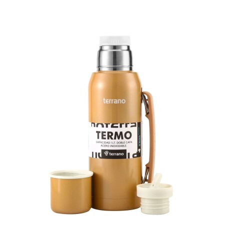 TERMO TERRANO 1LT ORO CON MANIJA TERMO TERRANO 1LT ORO CON MANIJA
