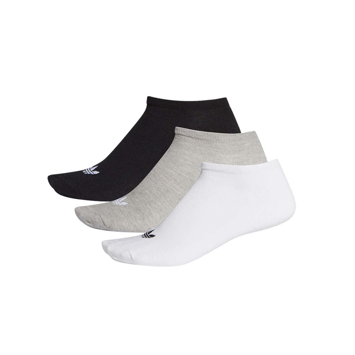 Medias adidas Trefoil - White/Medium Grey Heather/Black - White/Medium Grey Heather/Black 