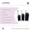 Set de 3 Valijas de Mano Rígidas Negro