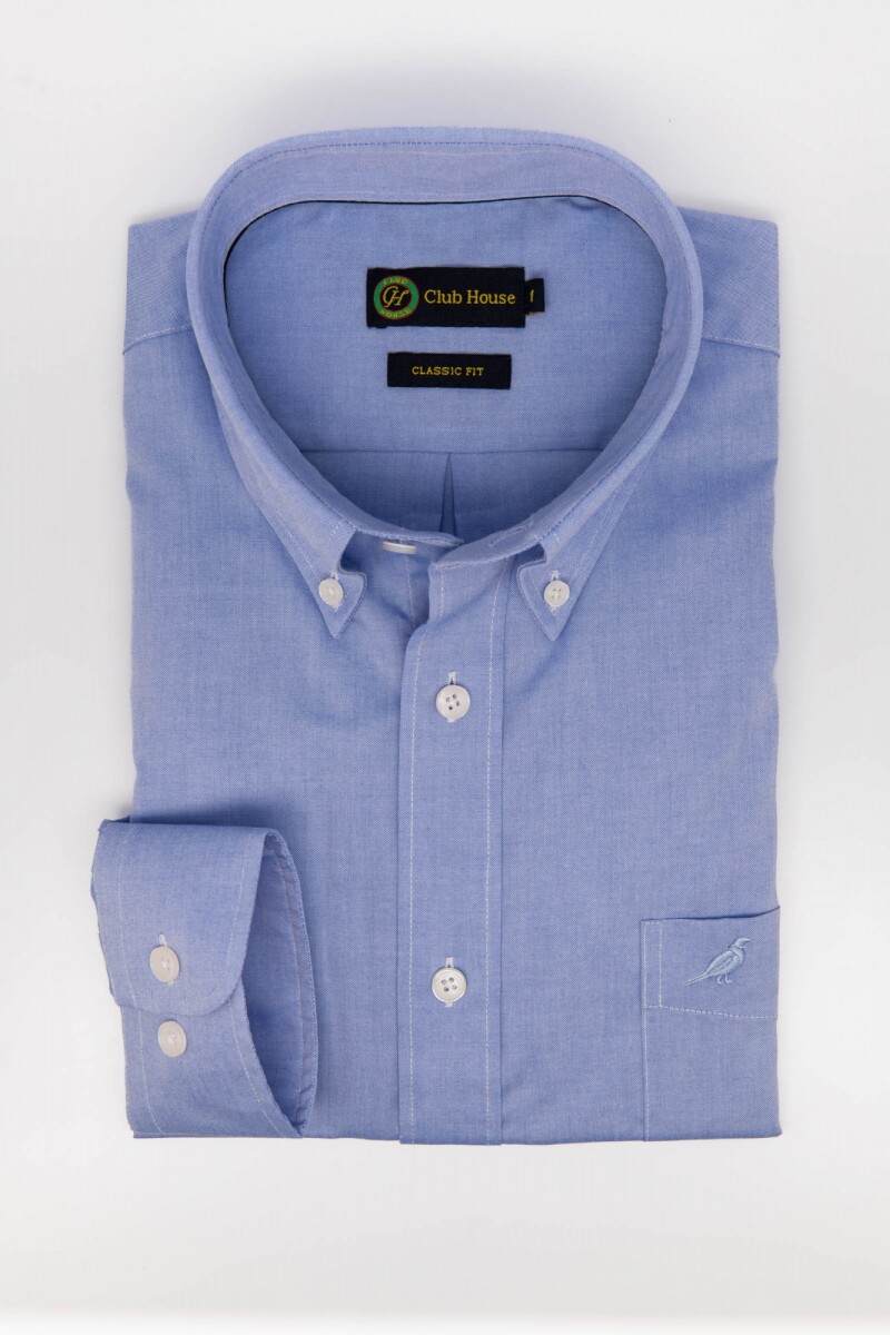 Camisa Button Down - Non Iron - Celeste 