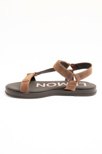 Sandalias Regulables Cuero Chocolate