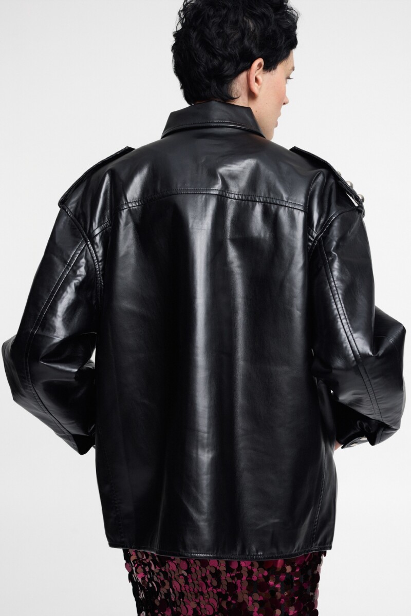 CHAQUETA BOMBER Negro