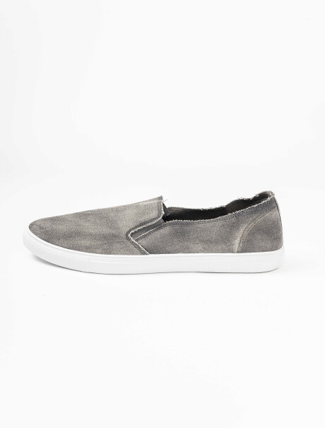 Zapatilla denim gris gastado