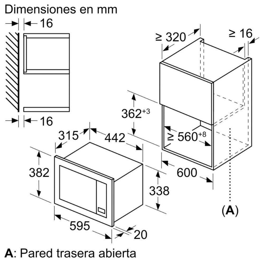 MICROONDAS NEGRO 800W BEL623MS3