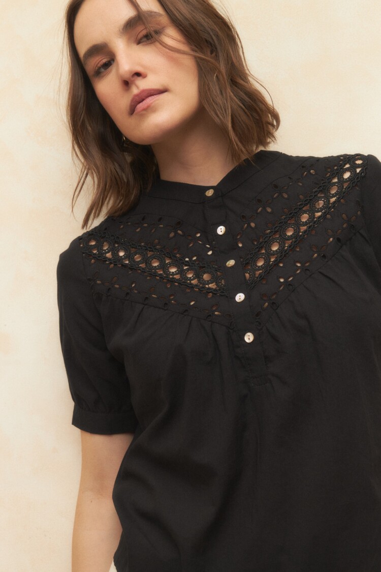 BLUSA TEMPLES Negro