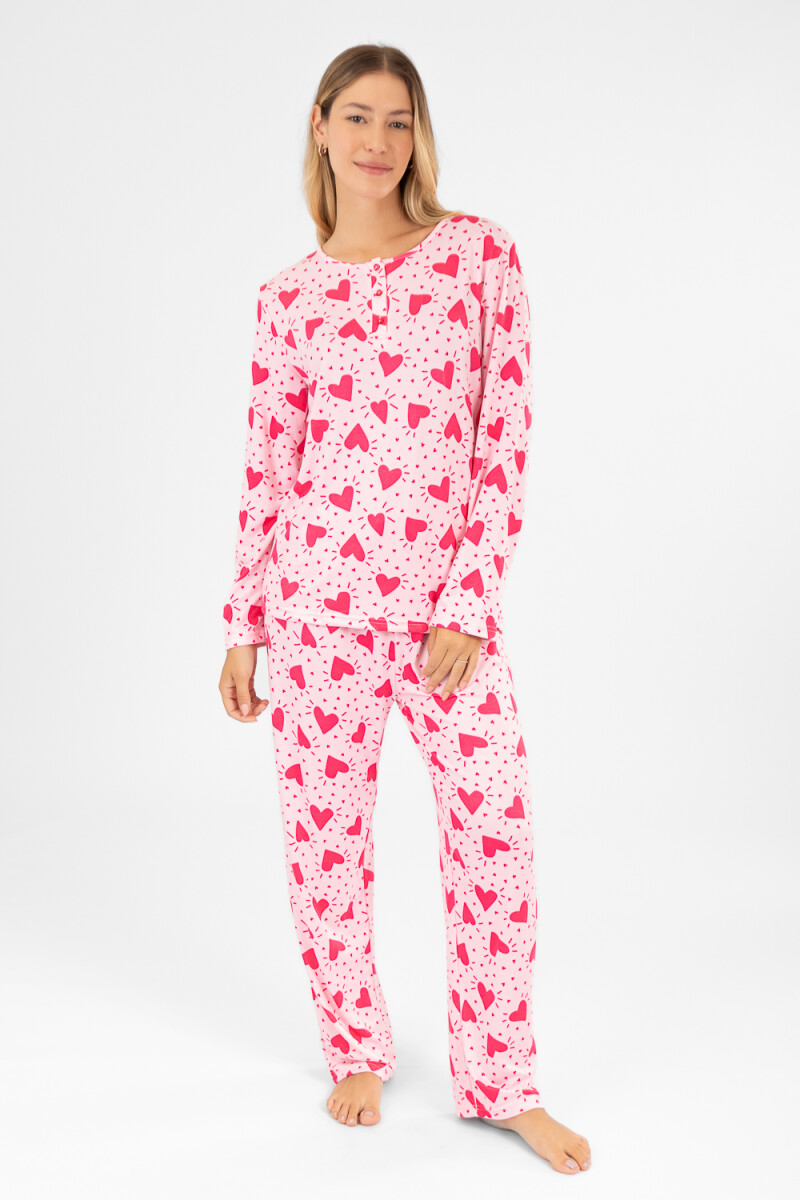 Pijama magic heart - Rosado 