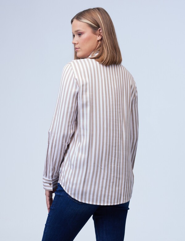 Camisa Lineas BEIGE/MULTI