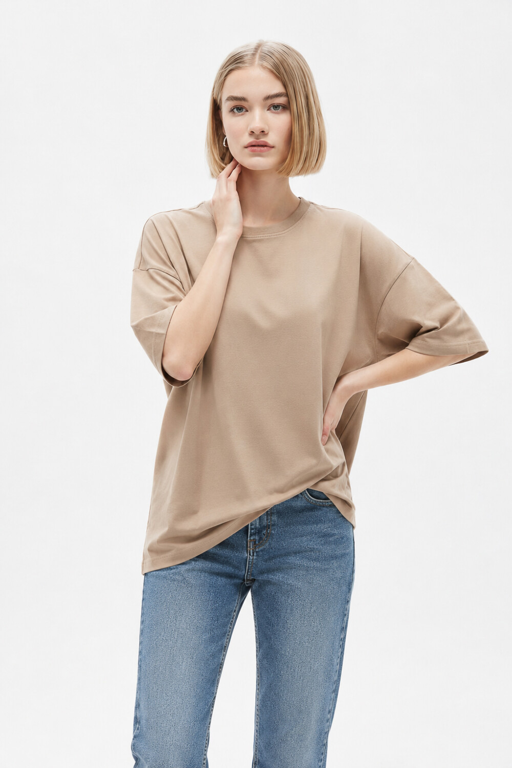 Remera Cervy Taupe Claro