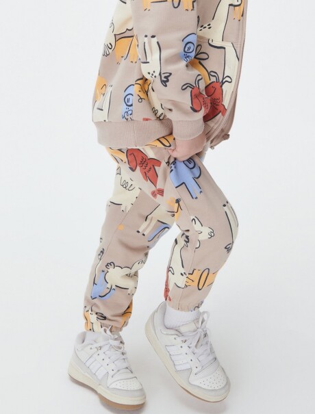 PANTALÓN INFANTIL ESTAMPADO MARRÓN