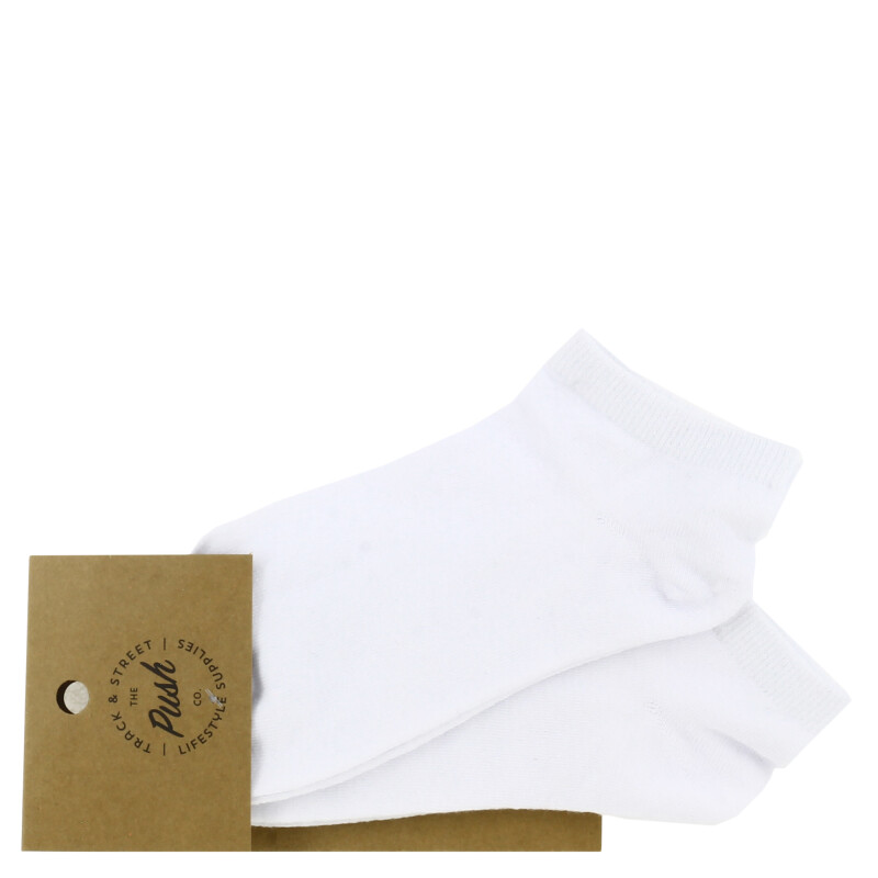 Medias de Hombre Push Media pack x2 solido black / white Blanco