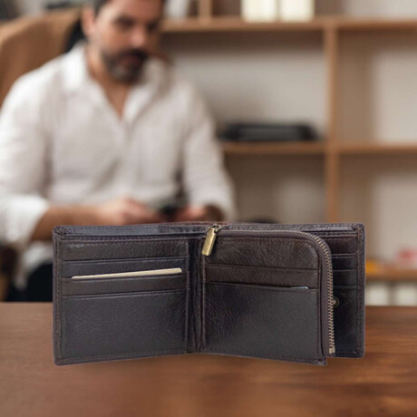 Billetera Cuero Namazu Chocolate