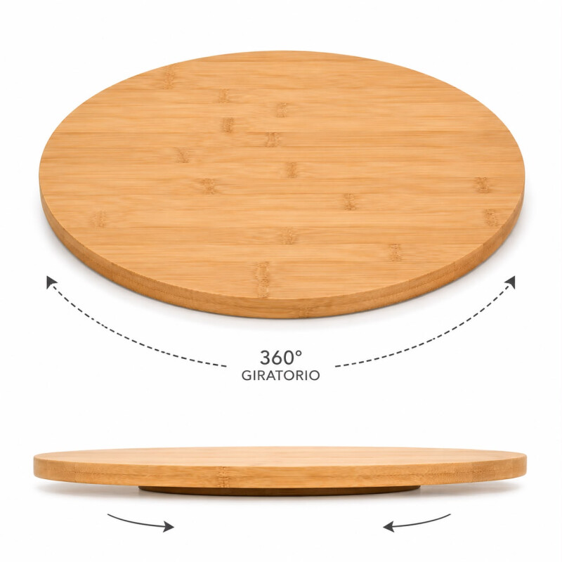 Tabla Giratoria 360° Bamboo Lady Susan Organizador Mesa Cocina Tabla Giratoria 360° Bamboo Lady Susan Organizador Mesa Cocina