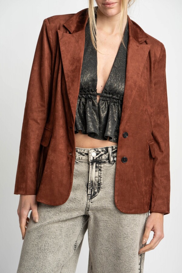 Blazer Gamuza Cafe