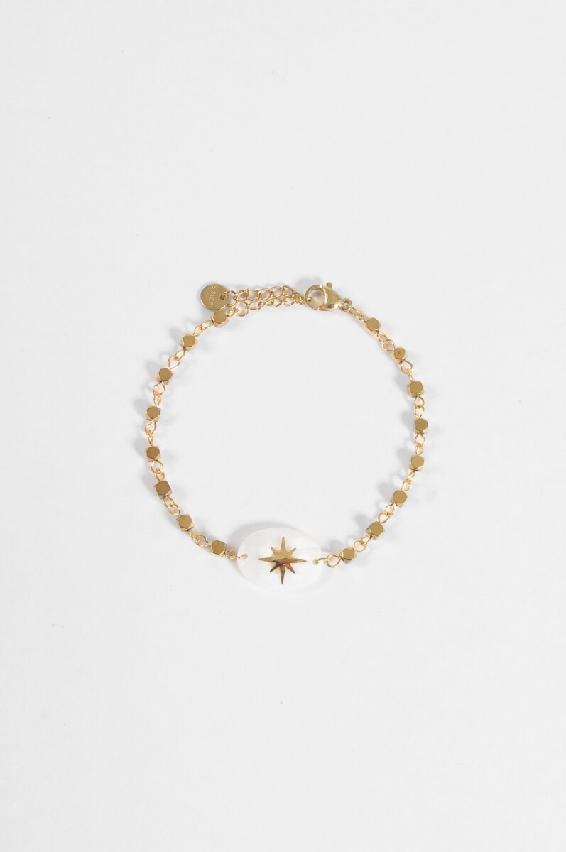 Pulsera dije estrella - dorado 