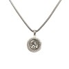 Dije Colgante Ángel de la Guarda-Plata 925 quemada- Sin piedra-CP3037 sinpiedra