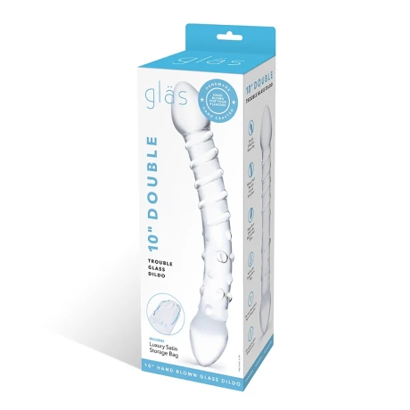 Dildo Vidrio Doble Texturado GLAS Dildo Vidrio Doble Texturado GLAS