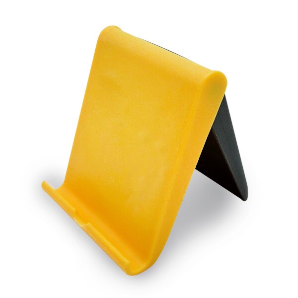 Soporte Celular Universal Base Ajustable Plástico Escritorio Variante Color Amarillo