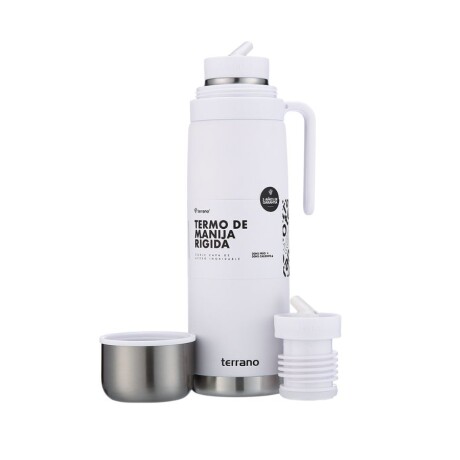 Termo Terrano Premium Manija Rígida 1 Litro BLANCO