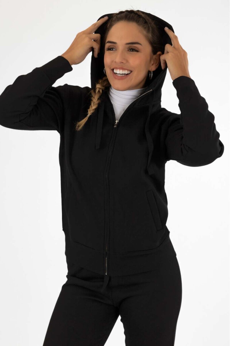 Campera algodón frisa - Negro 