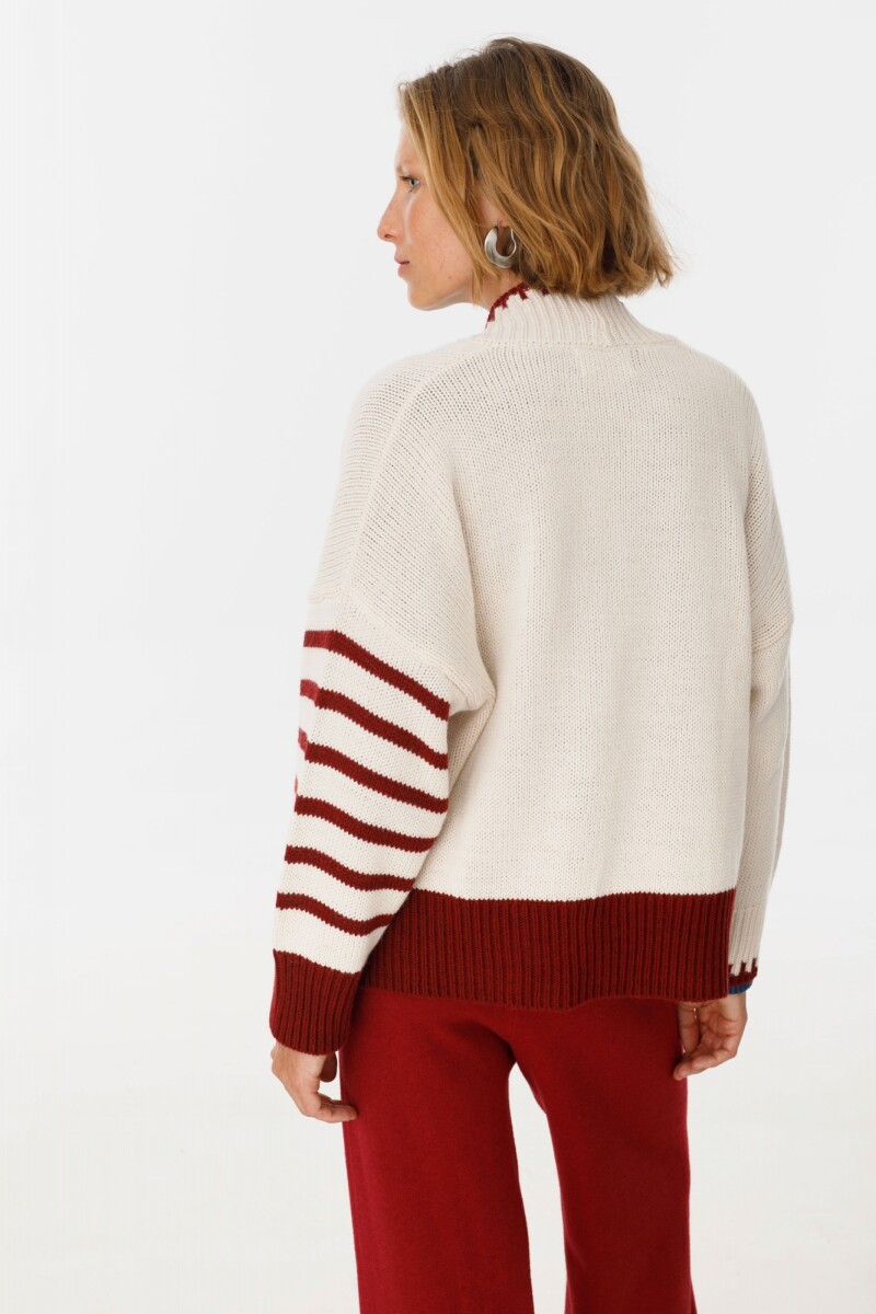Saco Ludo Bordeaux/Crudo