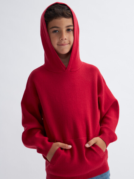 Hoodie de punto Bordo