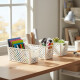 Set x3 Cesto organizador Quadratta calado MS BLANCO