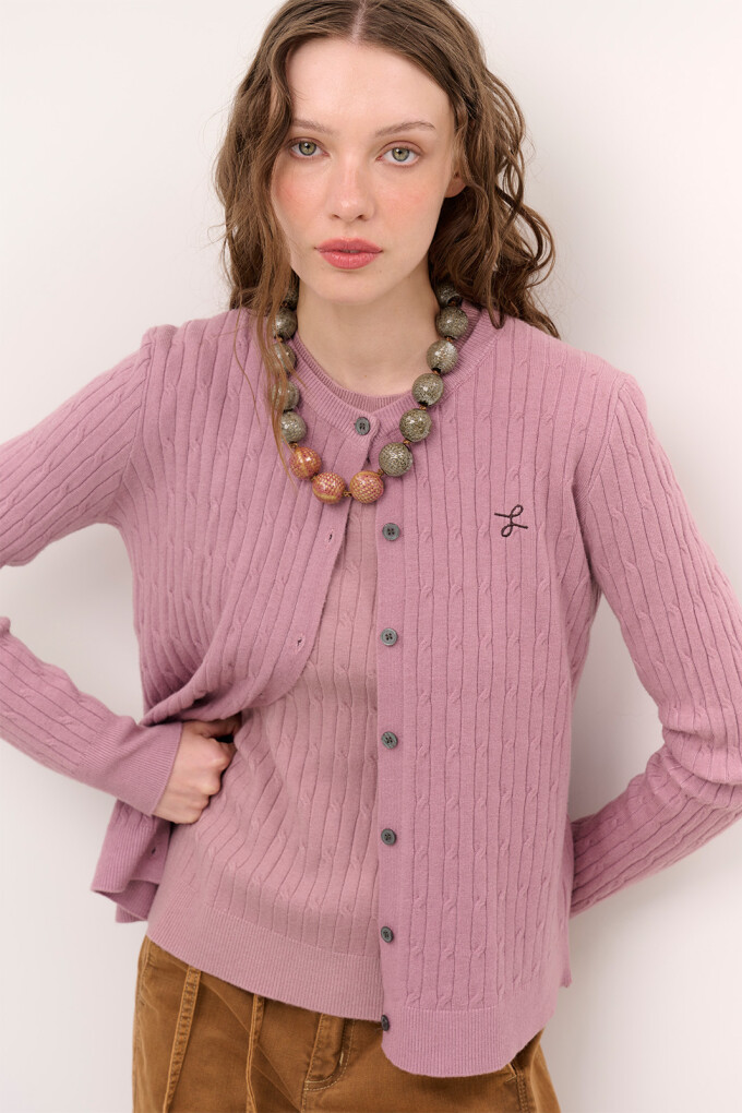 CARDIGAN OCHOS ROSA