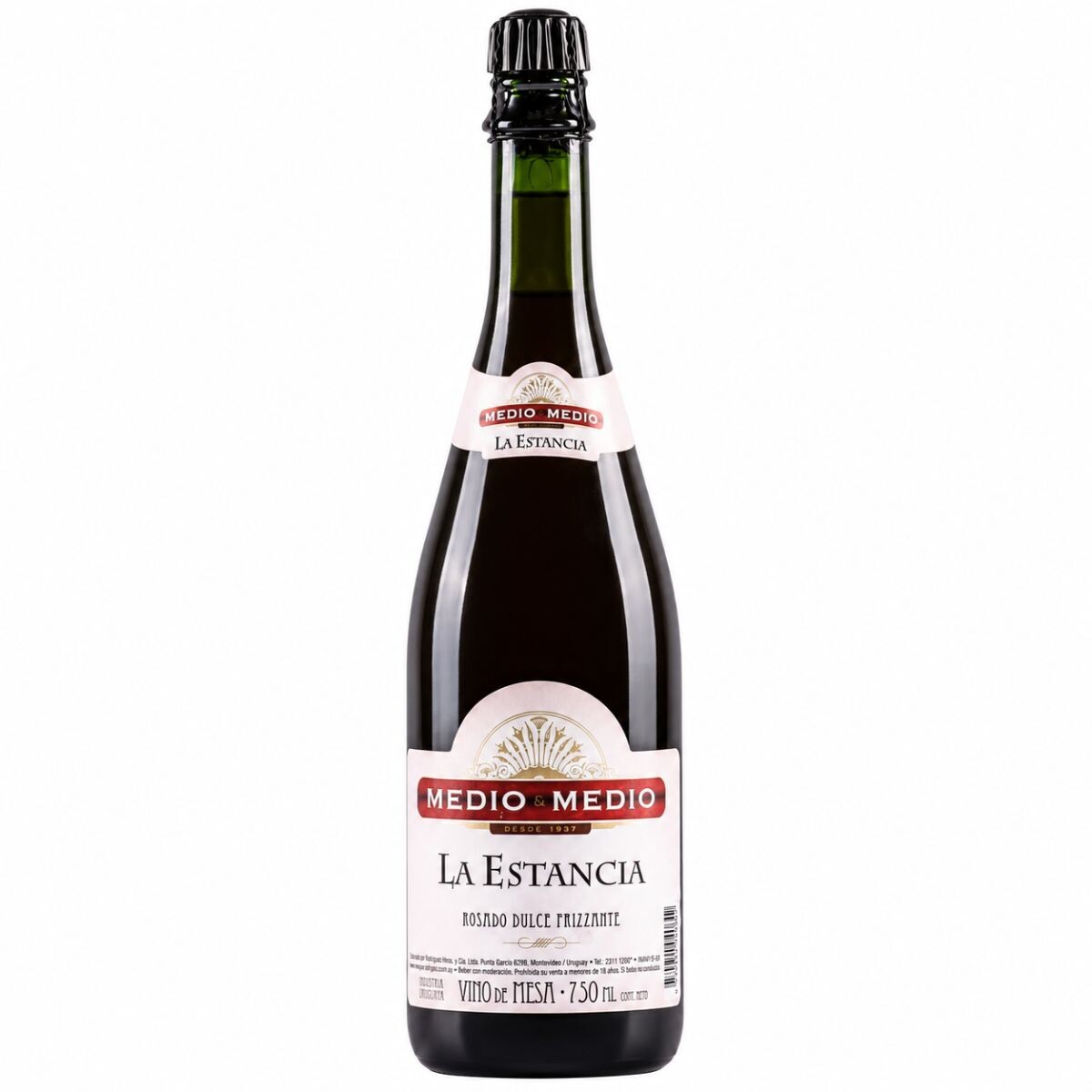 VINO MEDIO Y MEDIO 750ML ROSADO LA ESTANCIA 
