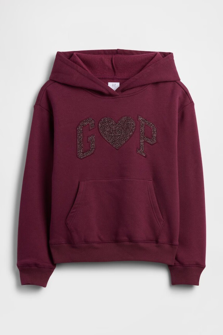Canguro Logo Gap Niña Burgundy Lurex
